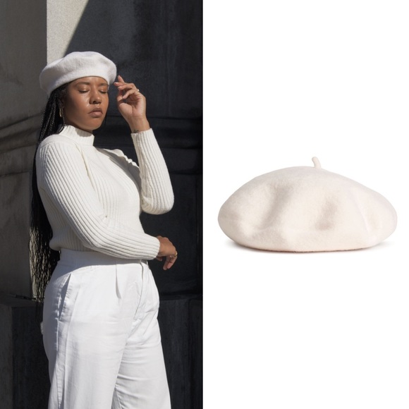 off white beret